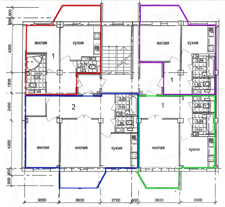 Вариант планировки малоэтажных домов новой каркасно-панельной серии РУП «Могилевский ДСК»